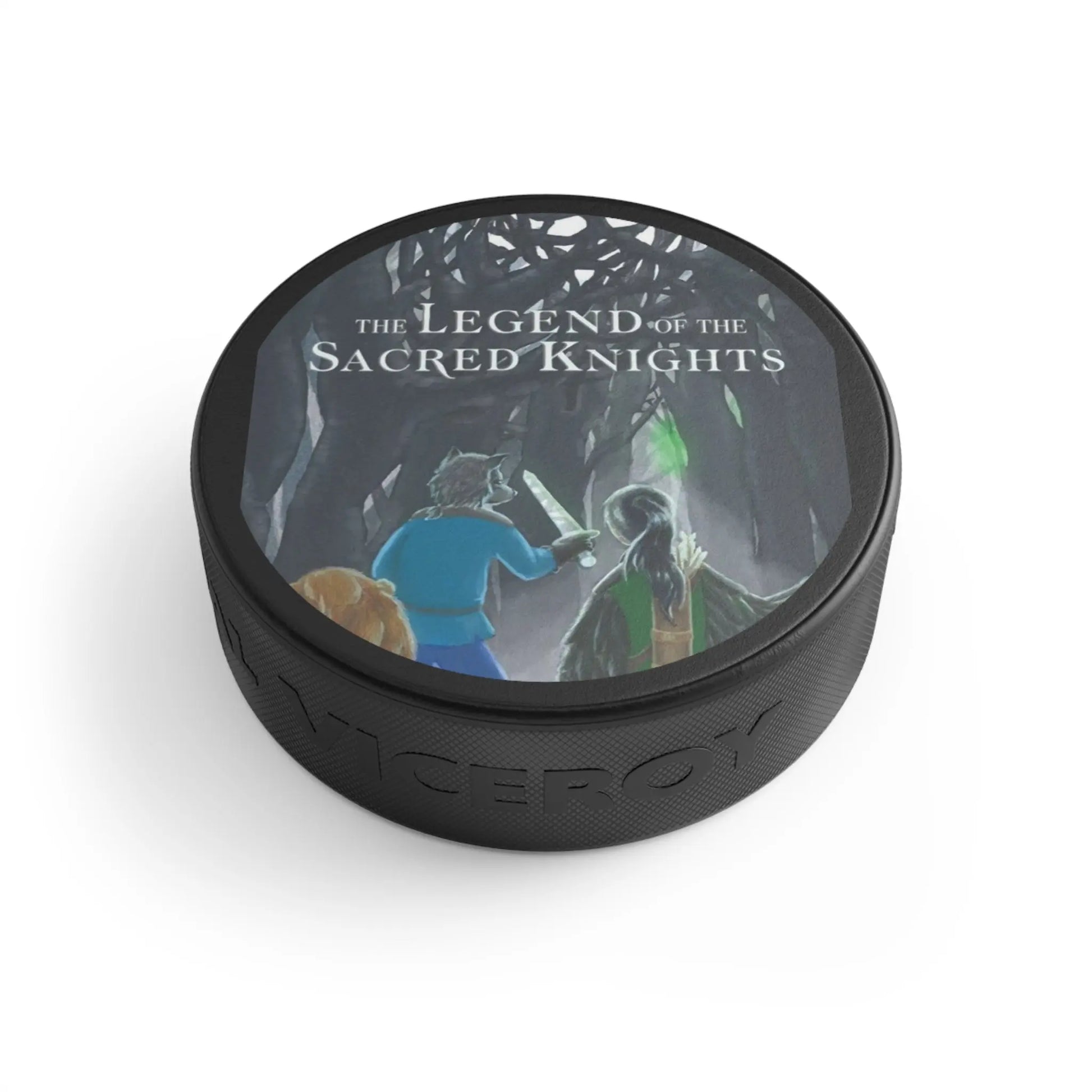 Sacred Knight Hockey Puck Printify