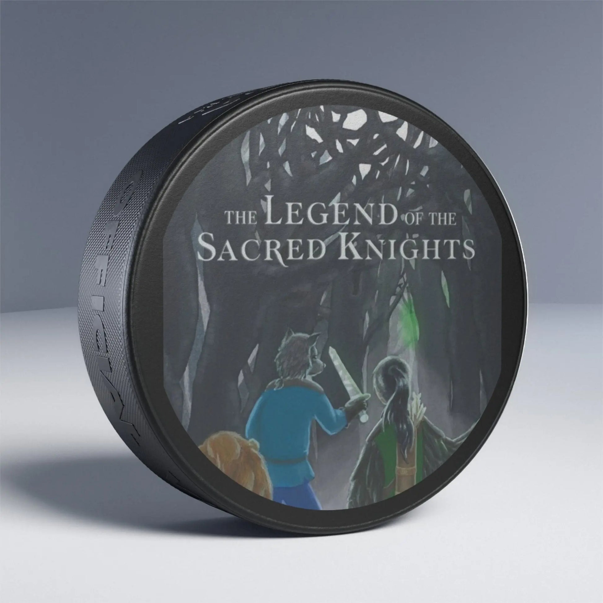 Sacred Knight Hockey Puck Printify