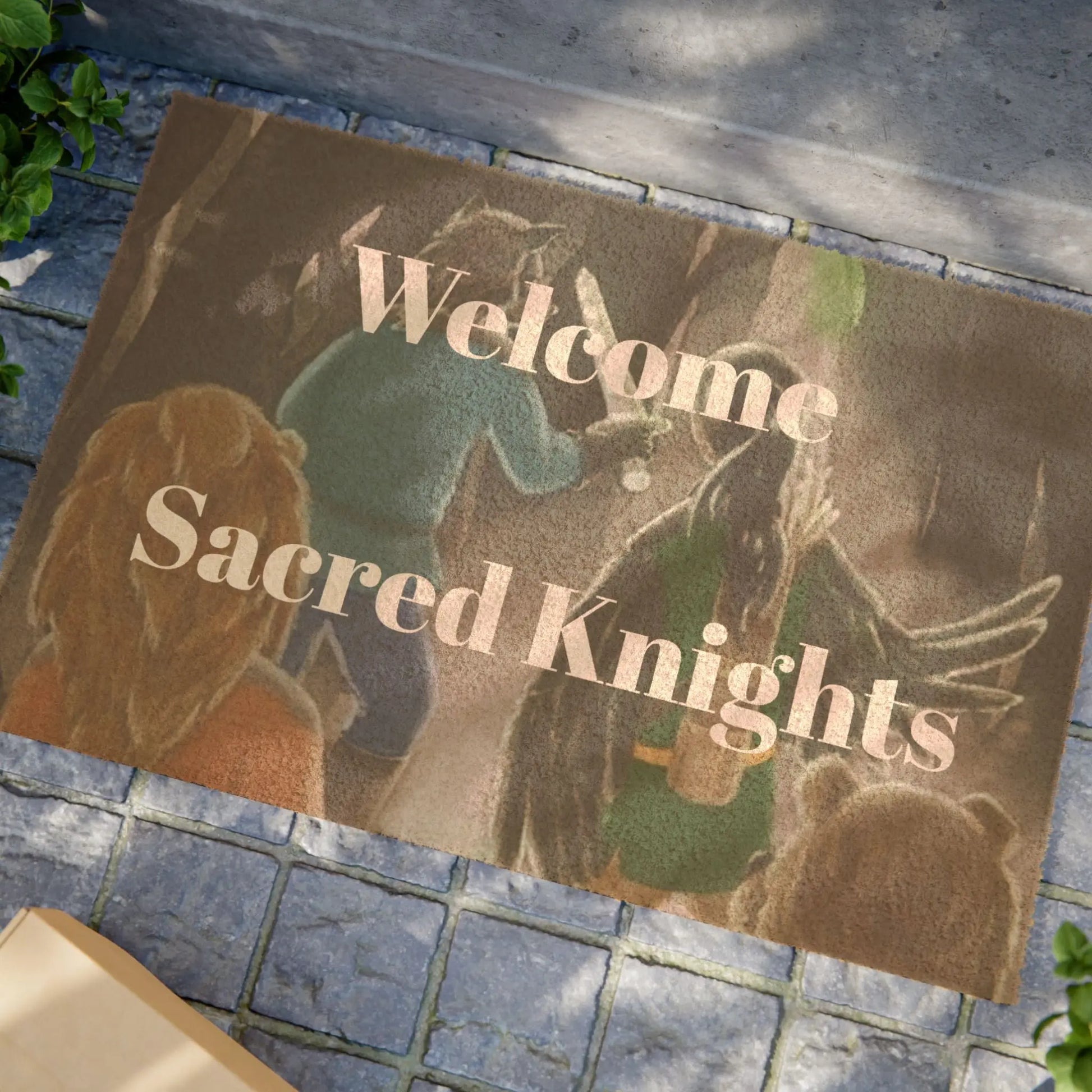 Enchanting Welcome Doormat for Sacred Knights | Cozy Home Decor, Front Porch Mat, Gift for Gamers, Fantasy Entrance Rug, Housewarming Printify