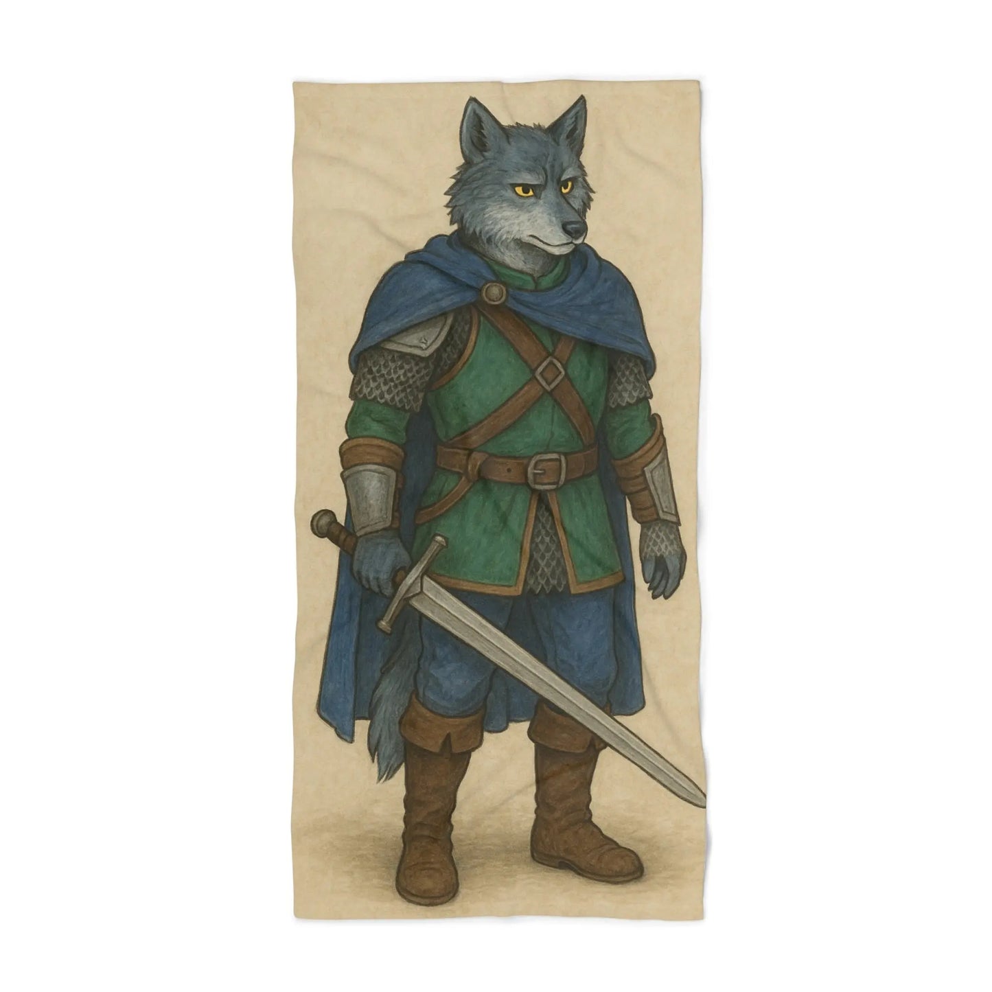 Lycanwolf Beach Towel Printify