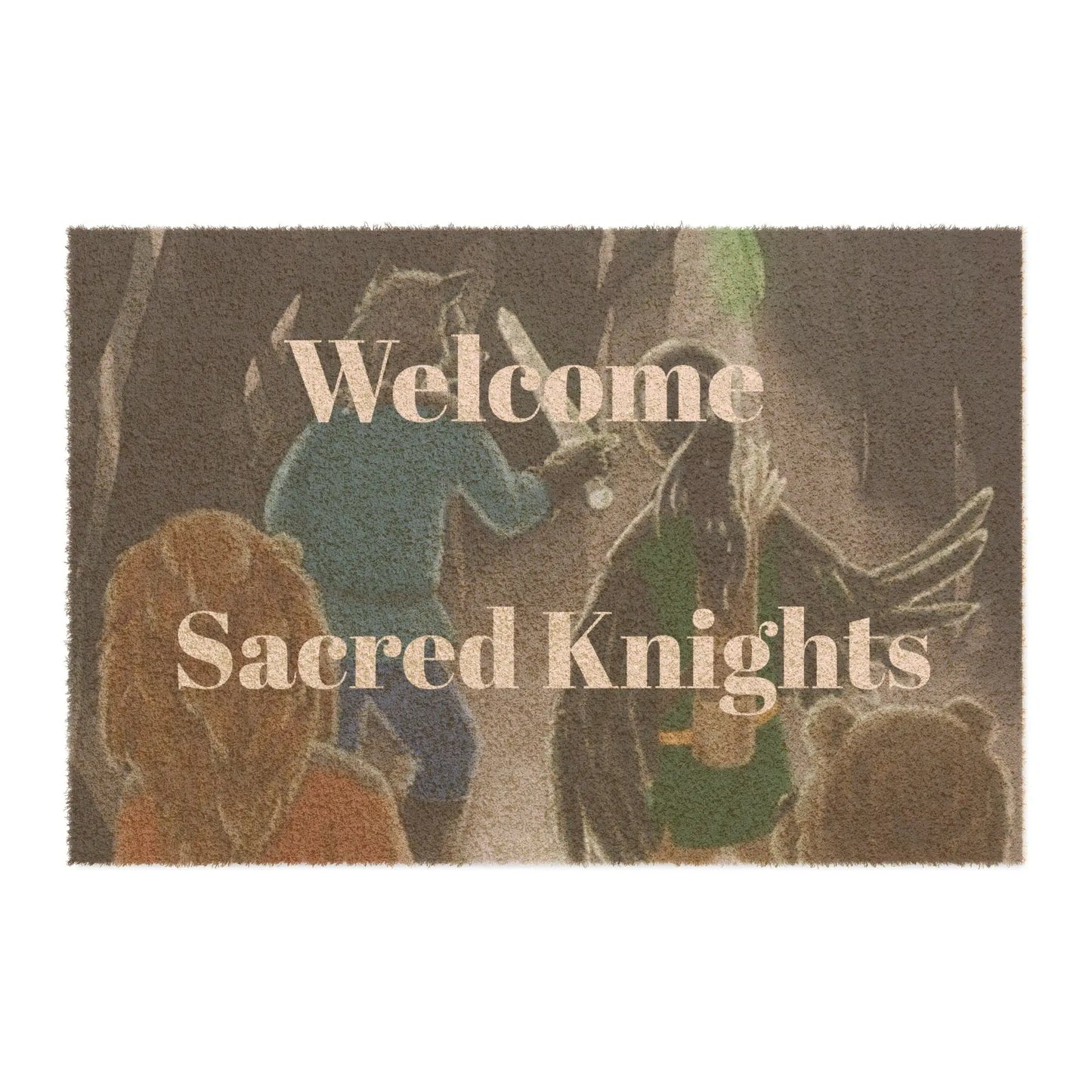 Enchanting Welcome Doormat for Sacred Knights | Cozy Home Decor, Front Porch Mat, Gift for Gamers, Fantasy Entrance Rug, Housewarming Printify