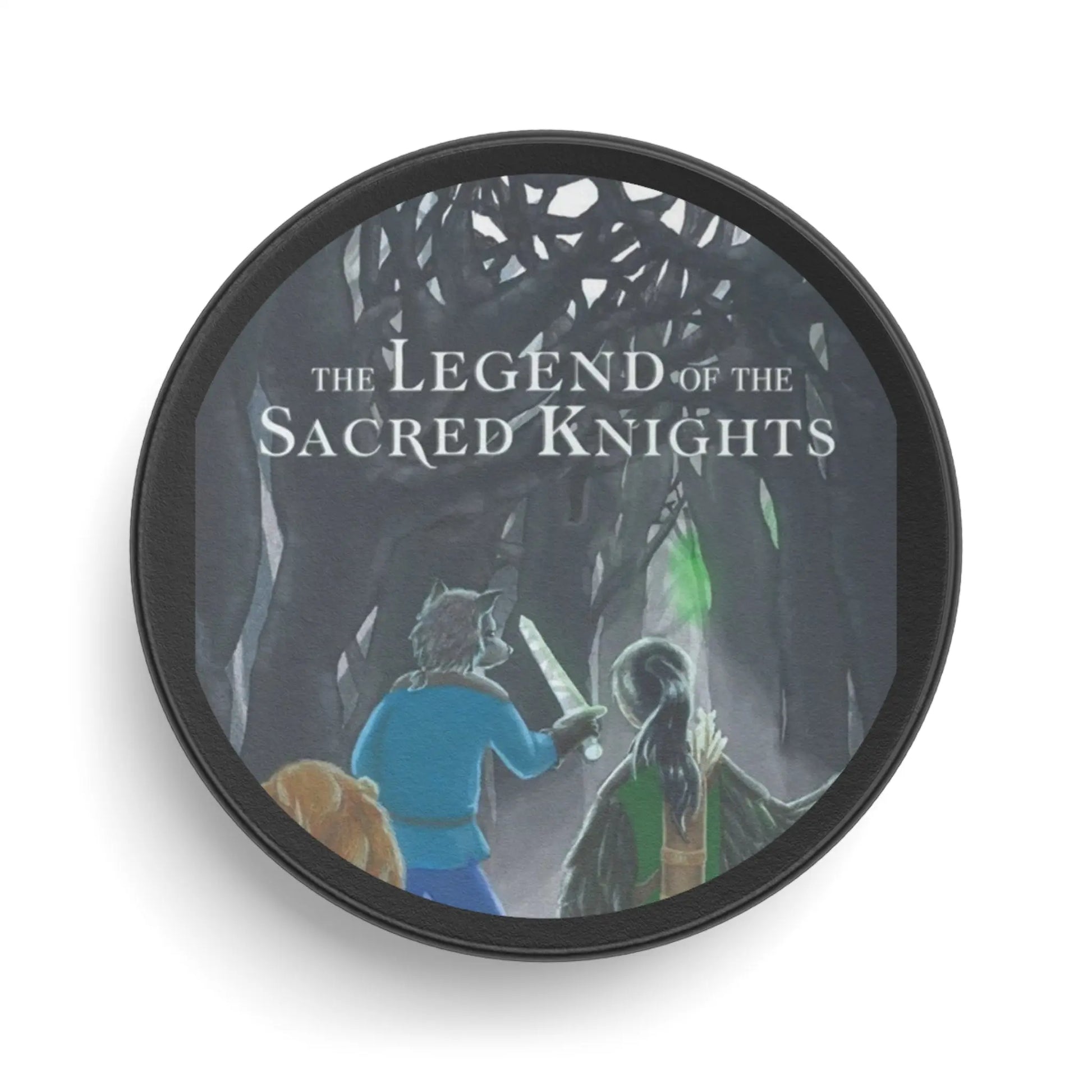 Sacred Knight Hockey Puck Printify