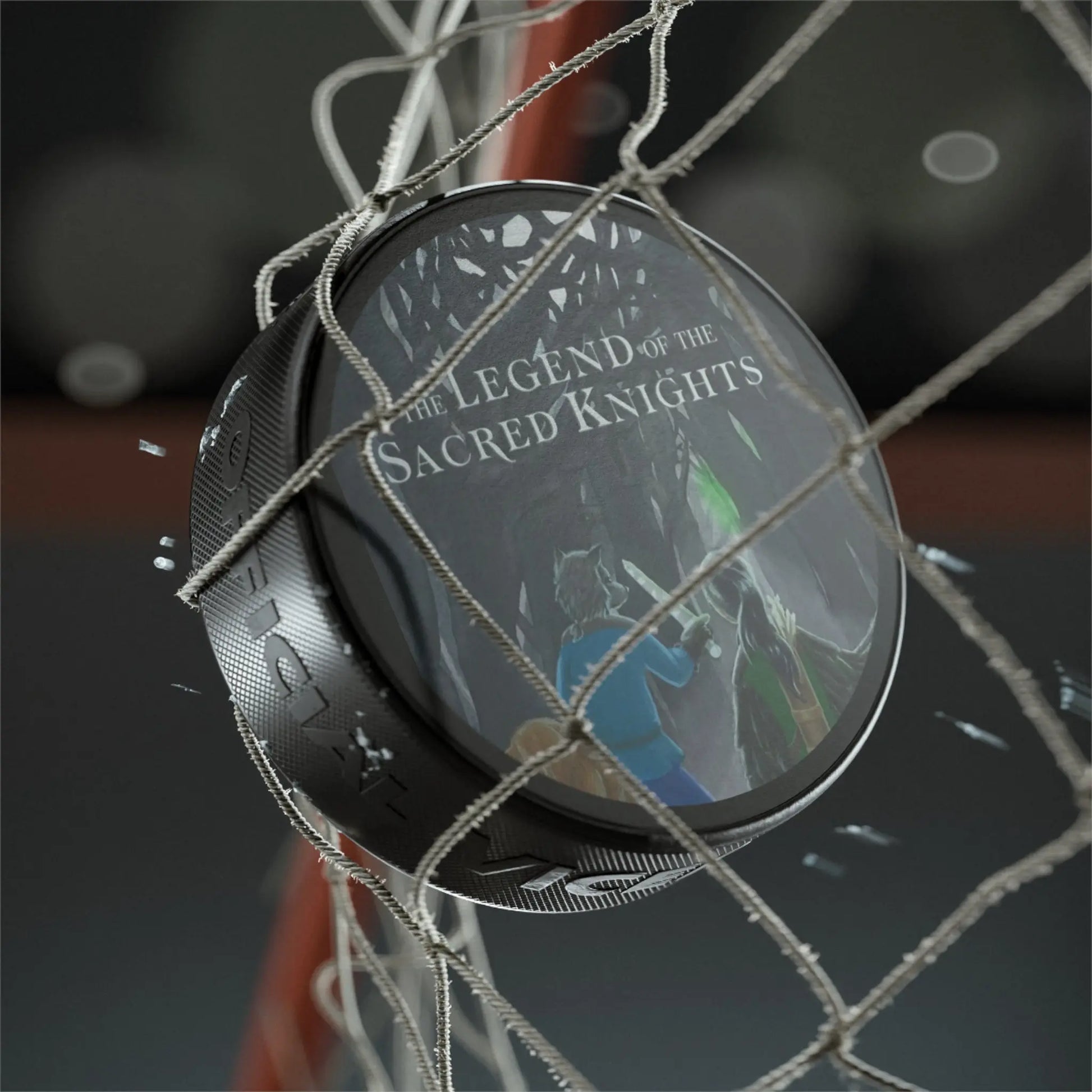 Sacred Knight Hockey Puck Printify